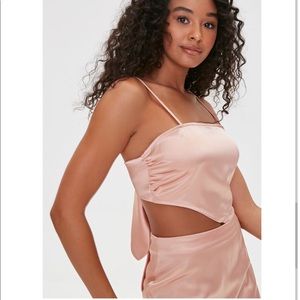 Satin cropped scarf top | Forever 21 | NWT